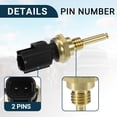 thumbnail image 4 of Unique Bargains Coolant Temperature Sensor for Ford Escape Durable No.9L8Z6G004C Water Temp Sensor Gold Tone Inner 1Pcs, 4 of 7