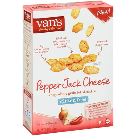 Van's Simply Delicious® Pepper Jack Cheese Crispy Whole Grain Baked Crackers 5 oz.