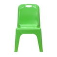 thumbnail image 6 of Emma + Oliver 2 Pack Green Plastic Stackable School Chair with Carrying Handle and 11"H Seat, 6 of 12