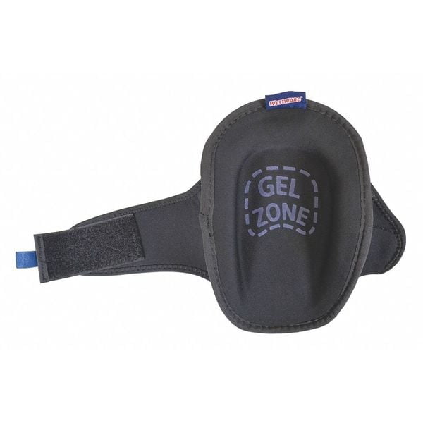 Westward Knee Pad,UNIV,Hook/Loop,Black/Blue,PR 5MZH9