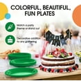 thumbnail image 4 of Exquisite 9 Inch Green Disposable Paper Plates, 100 Count, 4 of 6