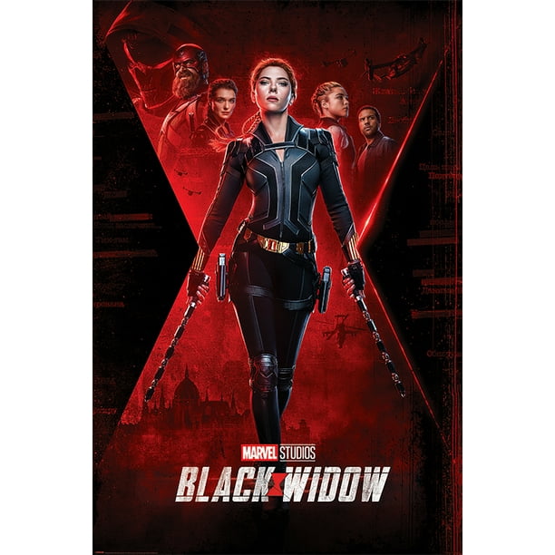 Black Widow Marvel Movie Poster Cast Characters Size 24 X 36 Walmart Com Walmart Com