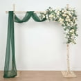 thumbnail image 6 of Efavormart 18Ft Hunter Emerald Green Sheer Organza Curtain Panels, Window Scarf Valance Wedding Arch Draping Fabric for Top Table Event Party Home Decor Stair Bow Backdrop Curtain Decoration, 6 of 11