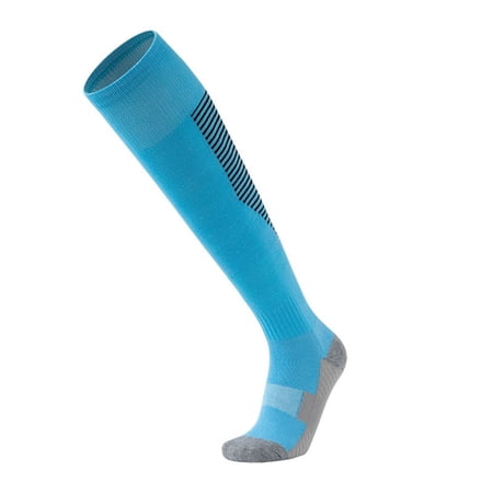 Summer Cotton Sportswear Running Cycling Soft Socks Soccer Socks Football Stockings Sports Socks Ski Socks Stockings BLUE SKY