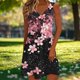 thumbnail image 4 of Vestido Largo de Manga Larga para las Mujeres Cuello en V Plisado Impresión sin Posicionamiento con Tela Elástica, Vestido Casual de Cintura Elástica para Uso Diario Y de Playa, 4 of 8