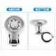 thumbnail image 5 of Perilla del volante de automóvil Unique Bargains de 35mm Trompo para SUV, camionetas, semirremolques, furgonetas, barcos Tono plateado 1 Pc, 5 of 7