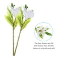 thumbnail image 4 of Uxcell Lirios Falsos, 6PCS Flores Artificiales de Lirio Flores Blancas Falsas en Jarrón para Decoración del Hogar, Blanco, Blanco 6, 4 of 5