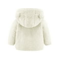 thumbnail image 4 of Kovlvoll Newborn Baby Clothes Girls Boys Sherpa Zipper Jackets Long Sleeve Hooded Infant Winter Fuzzy Thicken Warm Outerwear Coat, 4 of 7
