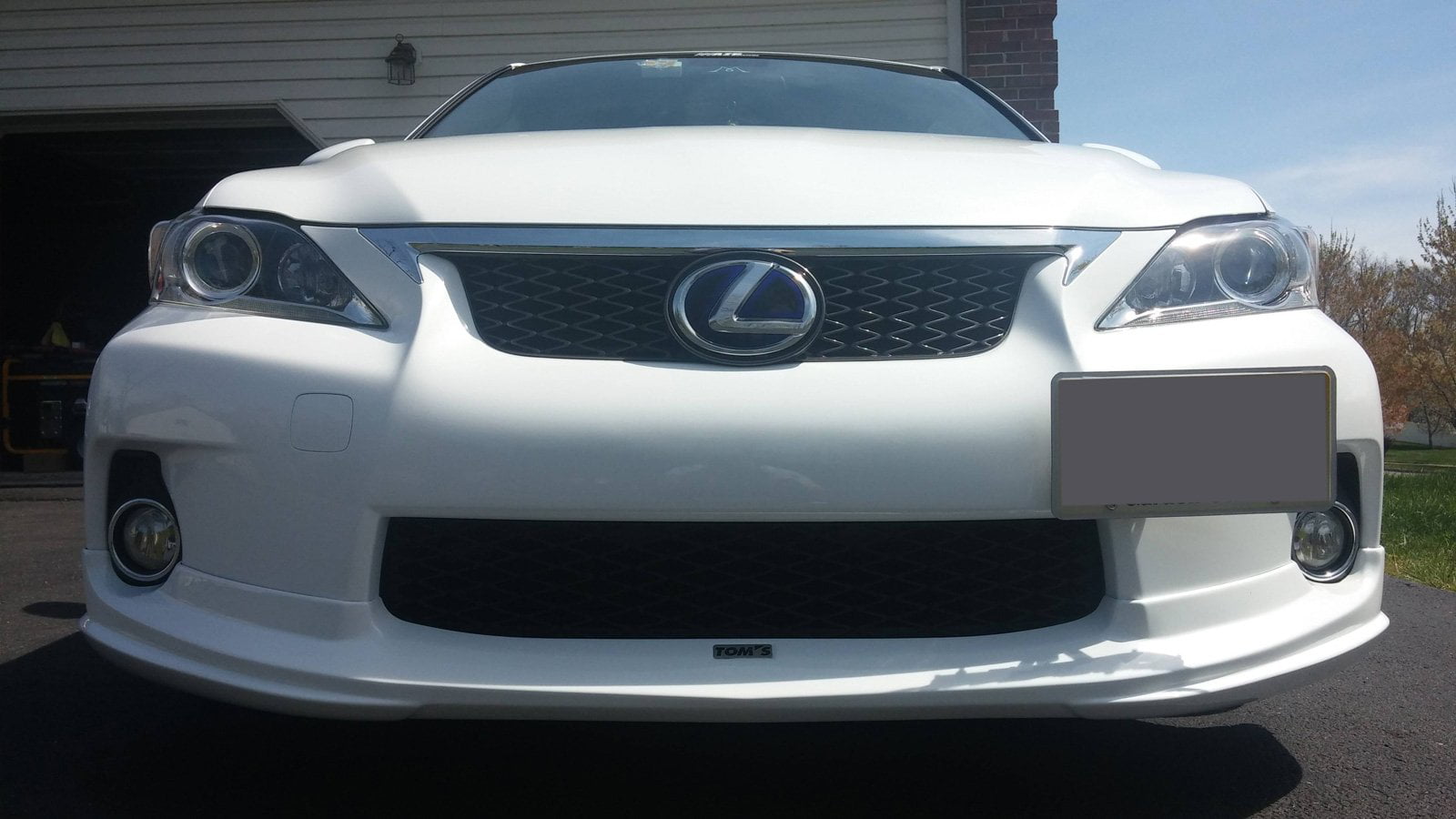 For lexus is ISF ct gs rx ls bumper tow hook license plate bracket mount ho...