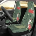 thumbnail image 3 of XMXT 2Pcs Car Seat Cover Decor Protector, Gift Christmas Trees Graffiti Front Seat Covers for Cars SUVs, Universal Fit, 3 of 9