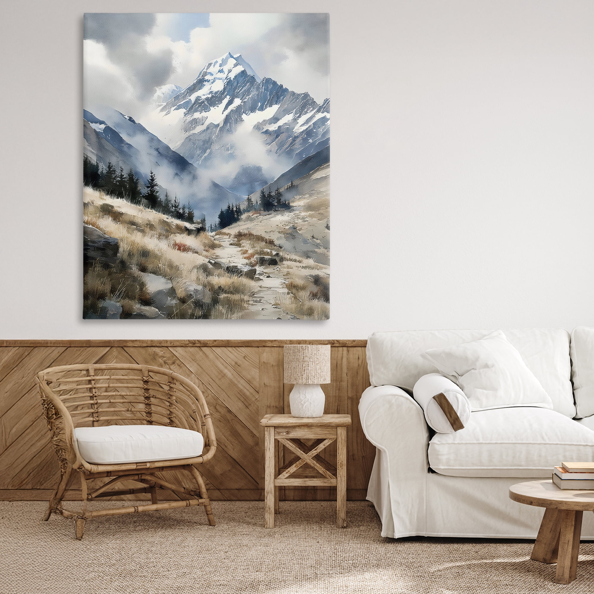 Stupell Industries Snow Caps Mountain Peaks Canvas Wall Art, design by Franklyn Gregory