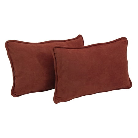 Blazing Needles Microsuede 20 x 12 in. Rectangle Decorative Throw Pillows - Set of 2