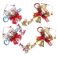 thumbnail image 4 of Gymnture 4 Christmas Bells Ornaments Door Greeter Sleigh Bell Holiday Tree Hanging, 4 of 10