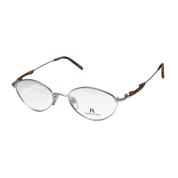 NEW RODENSTOCK R2560 MENS/WOMENS DESIGNER FULL-RIM SILVER / HAVANA RETRO VINTAGE LIBRARIAN LOOK 80S 90S FRAME DEMO LENSES 48-18-135 EYEGLASSES/EYEWEAR