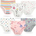 thumbnail image 2 of Synpos Girls Brief Underwear, Infant 100% Cotton Comfort Panties 6 Packs, Sizes 2- 7, 2 of 7