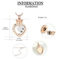 thumbnail image 2 of Crown of love Cremation Jewelry for Ashes Holder Pendent for Ashes and Chain, 2 of 7