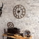 thumbnail image 5 of Reloj de pared grande con números romanos, silencioso, funciona con pilas, de cuarzo, redondo, grande, de metal, para el hogar, 5 of 5