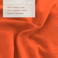 thumbnail image 7 of 1 Piece Luxury 5 Inch Two Layer Ruffle Comforter 550 GSM All Season (Full/Queen Size) Premium Super Soft - 800 TC, 100% Egyptian Cotton- Solid Orange Colour, 7 of 7