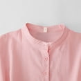 thumbnail image 6 of YuXingFu Womens 100% Cotton Dresses Maxi Crew Neck Plus Size Womens Dress Short Sleeve Solid Color Long Casual Summer Pink M, 6 of 7