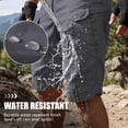thumbnail image 5 of FEN AI Men's Quick Drying Fishing Hiking Shorts Cargo Shorts Ripstop Short for Summer Casual Work Wear Grey, 5 of 12