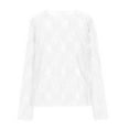 thumbnail image 3 of ZyeKqe Womens Mesh Long Sleeve Tops Crew Neck See Through Tee Shirts Party Club Night Lace Blouse, 3 of 8