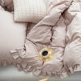 thumbnail image 4 of Move Over Taupe Ruffle Pillow Shams King Ruffled Pattern Khaki Boho Pillowcases 100% Washed Microfiber, 4 of 7