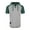 D Grey / Green, variant on ZIMEGO Mens Short Sleeve Hoodie - Thin Color Block Raglan Henley T Shirt