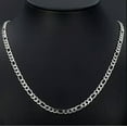 thumbnail image 3 of 3/4/5mm Mens Stainless Steel Necklace Curb Figaro Chain Link Silver 18-26'' Gift, 3 of 8