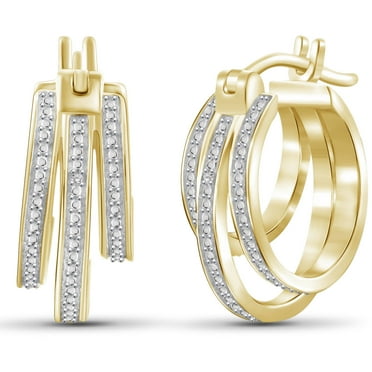 White gold earrings walmart Clearance