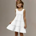 thumbnail image 4 of FAIWAD Girls Sundresses Casual Crewneck Tiered Tank Dress Kids Summer Boho Beach Vacation Clothes 4-14 Years, 4 of 7