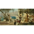 thumbnail image 2 of Henryk Siemiradzki 24x14 Gold Ornate Framed and Double Matted Museum Art Print Titled - The Sword Dance (1887), 2 of 4
