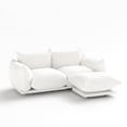thumbnail image 5 of Indecor Home Upholstery Sofa Modern Sectional Couch Loveseat with Ottoman for Living Room Bedroom Apartment White, 5 of 5