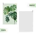 thumbnail image 2 of ONETECH Leaves Plants Minimalist Painting Golf Towel Super Absorbent Microfiber 1PC, 2 of 7