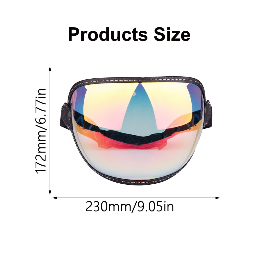 Motorcycle Helmets Shield Windproof Lens PC Goggles Bubble Lens Open Face Helmets Lens Scratch Resistant
