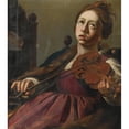 thumbnail image 2 of Wouter Pietersz. Crabeth II 20x22 Black Ornate Framed Double Matted Museum Art Print Titled: Saint Cecilia, 2 of 5