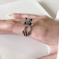 thumbnail image 5 of nipocaio Vintage open ring 925 Thai silver punk personalised ring, 5 of 5