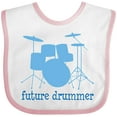 thumbnail image 3 of Inktastic Future Drummer Music Boys Baby Bib, 3 of 4