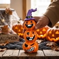 thumbnail image 5 of Cute Hat Wearing Pumpkin Resin Figurine Set, Spooky Tabletop Ornament, Minimalist European Style Decor for Halloween Living Room Shelf Indoor Holiday Party Display, 5 of 7