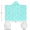 thumbnail image 2 of Wearable Blanket,LightBlue Cartoon Dinosaurs VariedShapes Pattern Hooded Wearable Flannel Blanket for Adults & Teens,Winter Poncho Shawl Wrap Cape Cozy Anti-Pill,50"x60", 2 of 2
