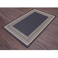 thumbnail image 3 of Classic Border Rug - 5 ft. 3 in. x 7 ft. 6 in., Charcoal Gray, Indoor/Outdoor Decor Accent Rug with Intricate Border, UV, Fade Resistant, Waterproof Rug | Decorative Rugs, 3 of 8