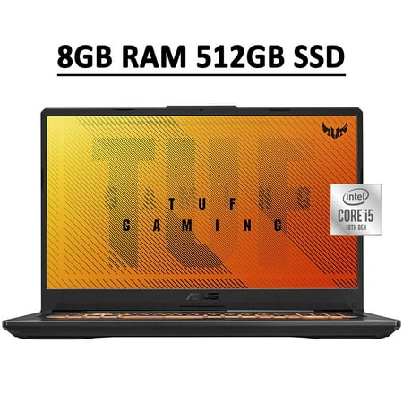 ASUS TUF Gaming F17 Gaming Laptop 17.3" FHD 144Hz IPS Display 10th Gen Intel Quad-Core i5-10300H 8GB RAM 512GB SSD NVIDIA GeForce GTX 1650 Ti 4GB RGB Backlit USB-C HDMI WiFi6 DTS Win10 Black