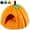 Orange, variant on Cute Pumpkin Shaped Cat Bed, Indoor Warm Cat Cave with Removable Cushion, Festival Decorative Pet Sleeping Nest for Small Cats Kittens