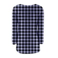 thumbnail image 5 of YunPes Cozy Plaid Sweaters for Girls Oversized Long Sleeve Crew Neck Fuzzy Pullover Teen Fall Winter Warm Casual Sweatshirt, 5 of 5