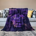thumbnail image 2 of Orinice Lion Blanket Blanket Anti Pilling Fleece Throw Blanket for Sofa Bed 3D Fuzzy Blanket Ultra Soft Room Decor Four Seasons Living Room Travel Outdoor  40x50in, 2 of 6