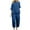 Blue, variant on yievot Comfy Lounge Sets for Women 3/4 Sleeve Cotton Linen Tops and Wide Leg Pants Loose Pajama Set Two Piece Outfits
