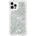 thumbnail image 2 of Compatible with iPhone 12 Pro Max Case Glitter Luxury Cute Love Liquid Quicksand Clear Soft TPU Girls Women Stylish Bumper Shockproof Protective Case for iPhone 12 Pro Max Sliver YB, 2 of 6