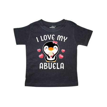 

Inktastic I Love My Abuela with Cute Penguin and Hearts Gift Toddler Toddler Girl T-Shirt