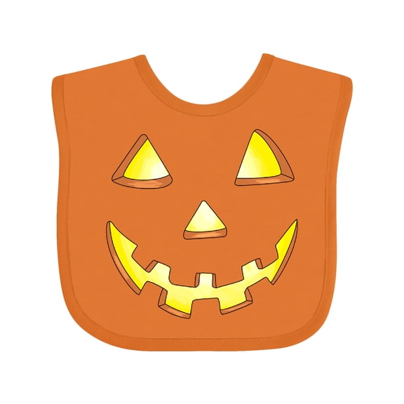 Inktastic Pumpkin Jack O Lantern for Halloween Boys or Girls Baby Bib
