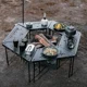 thumbnail image 2 of Mesa de comedor de aluminio para exteriores, mesa de empalme multifuncional, aleación, senderismo, Picnic, muebles portátiles de acero inoxidable, 2 of 4
