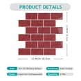 thumbnail image 2 of VEELIKE Red Peel and Stick Backsplash Waterproof Subway Kitchen Backsplash Red Peel and Stick 12''x12'' Tile 6 Sheets Removable Renter Friendly Backsplash Stick on Tiles for Kitchen Wall Bathroom, 2 of 8